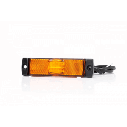 Lampa Gabarit Lateral Portocalie cu Led, Cablu 2 Fire si Conector QS075